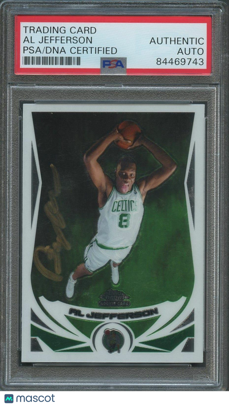 2004 TOPPS CHROME #180 AL JEFFERSON Signed Card AUTO PSA Slabbed RC Celtics