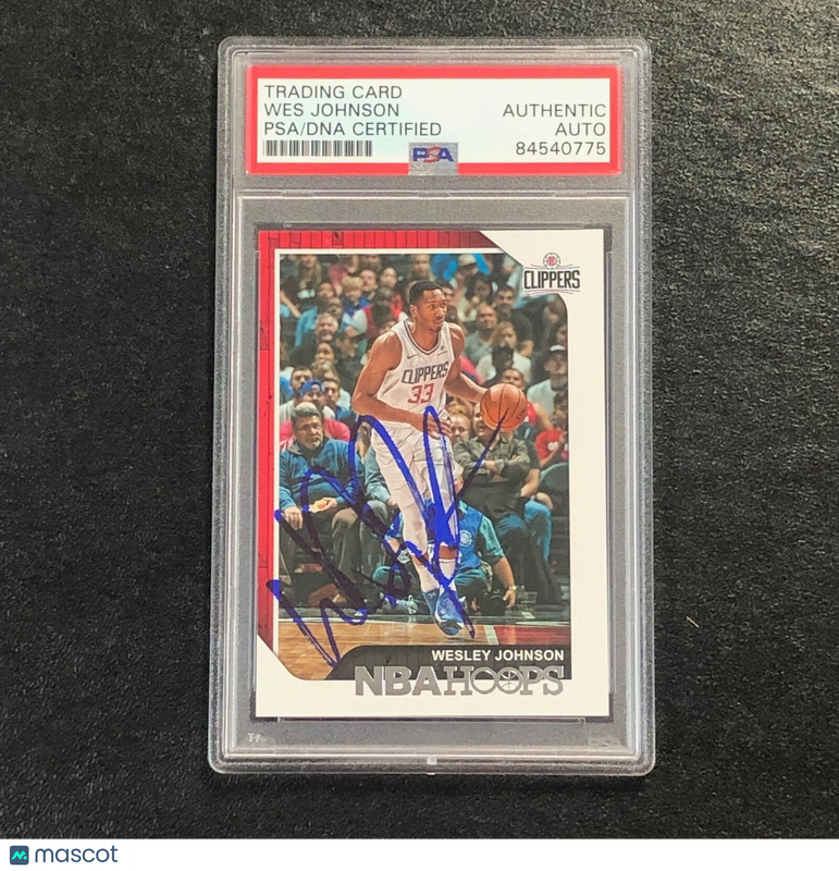 2018-19 Panini #155 Wesley Johnson Signed Card Autographed PSA Slabbed Clippers