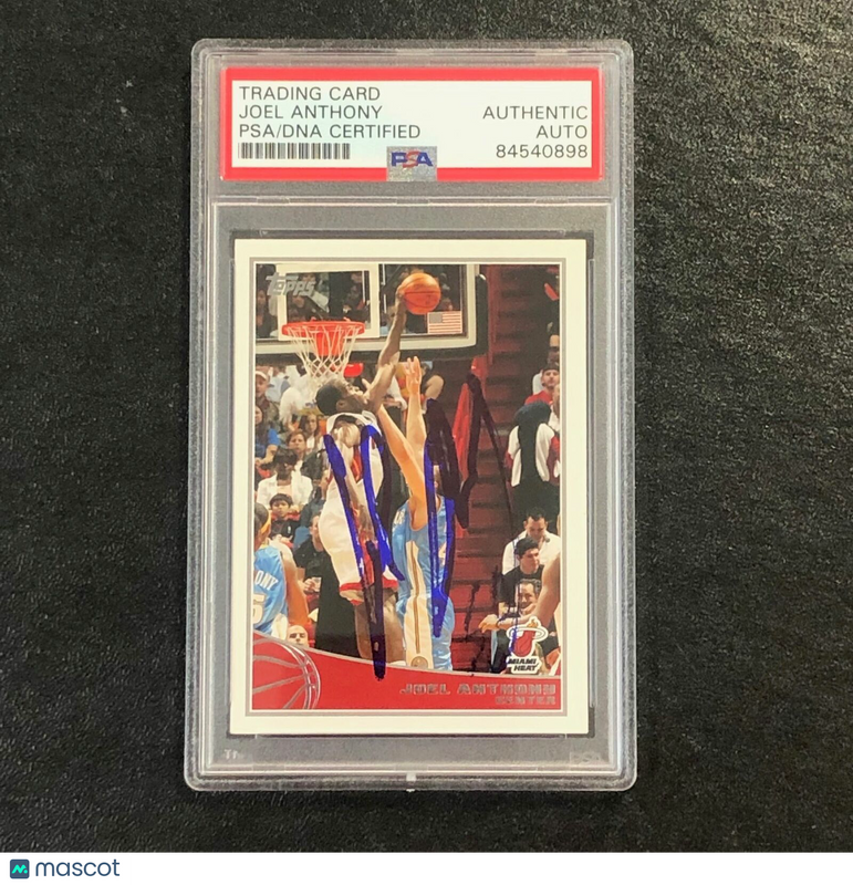 2009 Topps #151 Joel Anthony Signed Card AUTO PSA Slabbed Heat