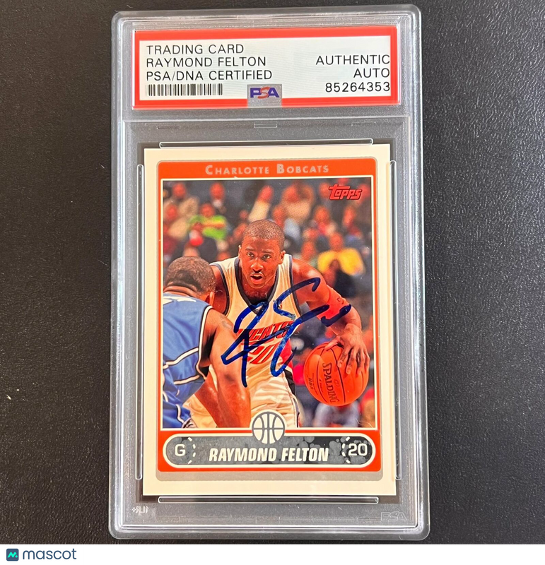 2006 Topps NBA Properties #20 Raymond Felton Signed Card AUTO PSA/DNA Slabbed Bo