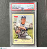 2005 Fleer #279 Lyle Overbay Signed Card PSA/DNA Slabbed Auto Brewers
