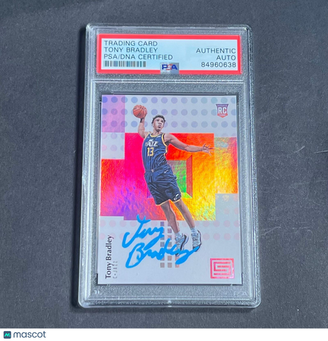2017-18 Panini Status #117 Tony Bradley Signed Card AUTO PSA Slabbed RC Jazz