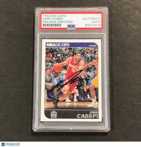 2014-15 Panini NBA Hoops #193 Omri Casspi Signed Card PSA/DNA Slabbed