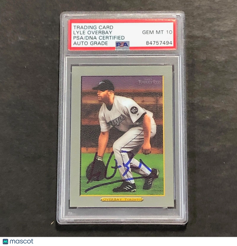 2006 Topps Turkey Red #474 Lyle Overbay Signed Card PSA/DNA Slabbed Auto Grade 1