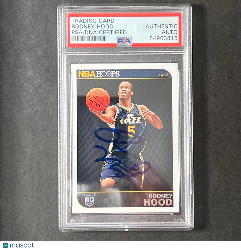 2014-15 NBA Hoops #280 Rodney Hood Signed Card PSA Slabbed RC Jazz