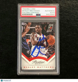 2013-14 Panini Prestige #24 Wesley Matthews Signed Card AUTO PSA Slabbed
