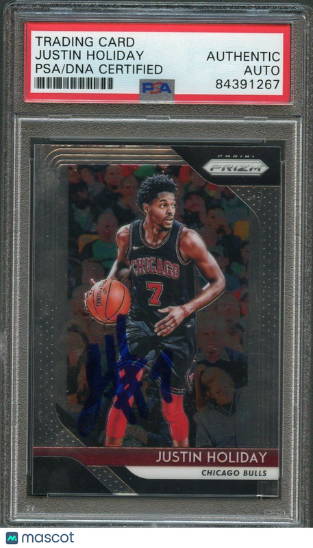 2018-19 Panini Prizm #150 Justin Holiday Signed Card AUTO PSA Slabbed Bulls