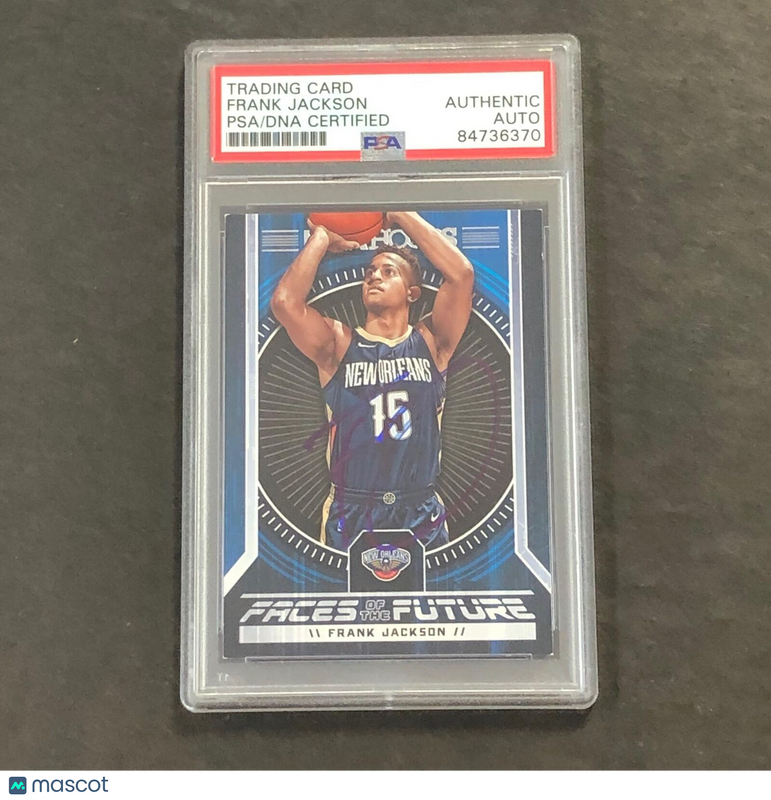 2017-18 NBA Hoops #14 Frank Jackson Signed Card AUTO PSA Slabbed RC Pelicans