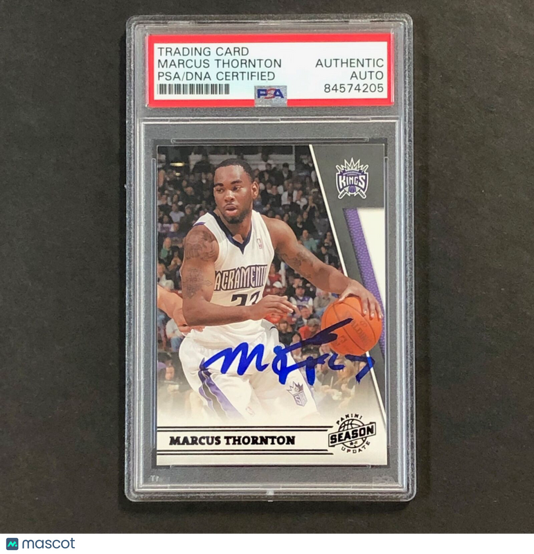 2010-11 Panini Season Update #186 Marcus Thornton Signed Card AUTO PSA Slabbed K