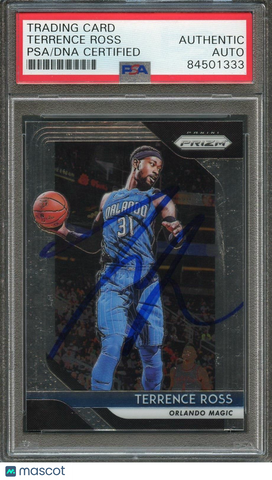 2018-19 Panini Prizm #149 Terrence Ross Signed Card AUTO PSA Slabbed Magic