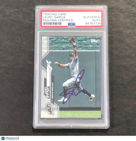 2020 Topps Series 1 #43 Leury Garcia Signed Card Auto PSA Slabbed White Sox