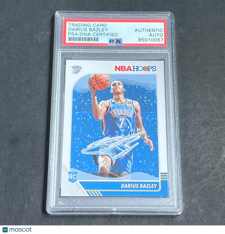 2019-20 Panini Hoops #249 Darius Bazley Signed Card AUTO PSA Slabbed Thunder