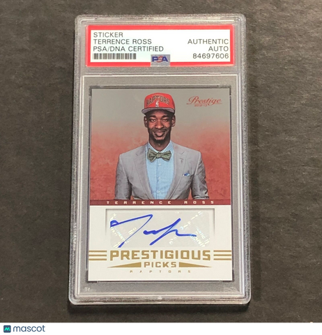 2012-13 Panini Prestige #52 Terrence Ross Signed Card AUTO PSA/DNA Slabbed Rapto