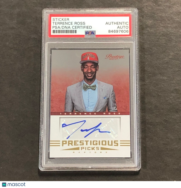 2012-13 Panini Prestige #52 Terrence Ross Signed Card AUTO PSA/DNA Slabbed Rapto