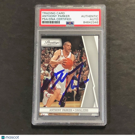 2010-11 Panini Prestige #19 Anthony Parker Signed Card AUTO PSA Slabbed Cavalier