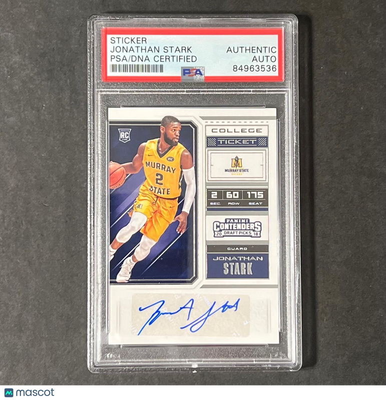 2018 Panini Contenders Draft Pick College Ticket #103 Jonathan Stark Signed AUTO