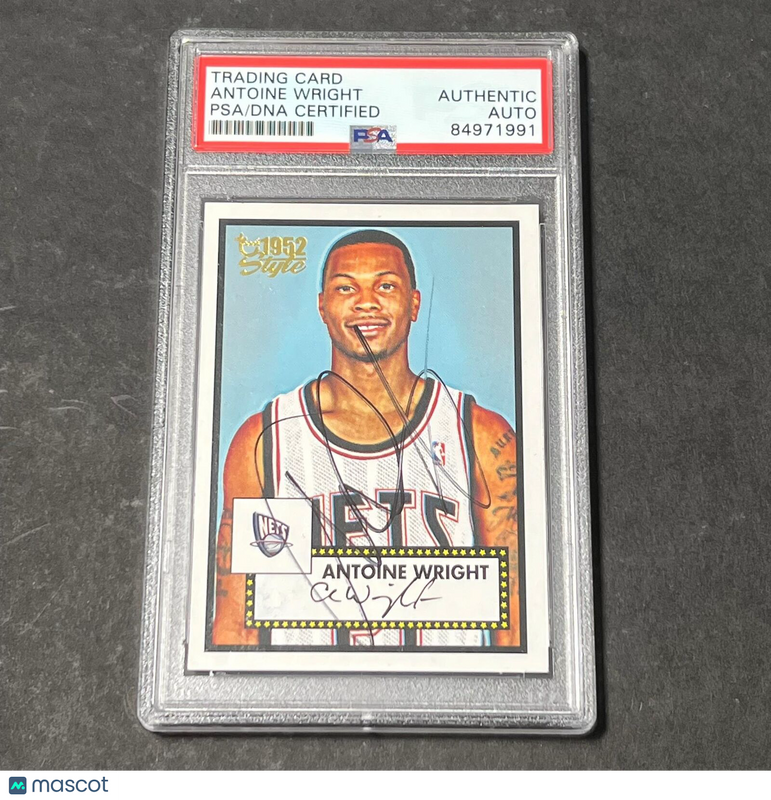 2006 Topps NBA Properties #142 Antoine Wright Signed Card AUTO PSA Slabbed Nets