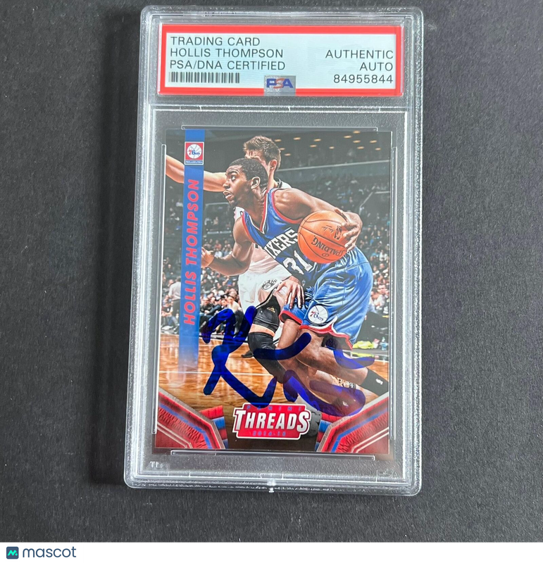 2014-15 Panini Threads #73 Hollis Thompson Signed Card AUTO PSA Slabbed 76ers