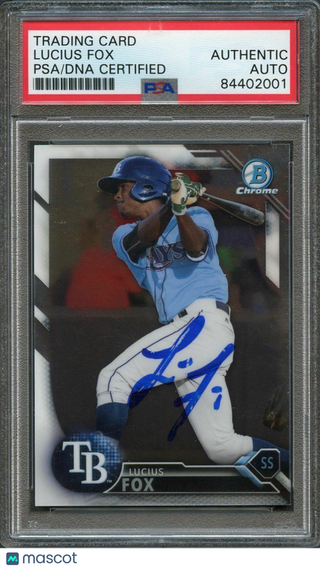2016 Bowman Draft Chrome #BDC-200 Lucius Fox Signed Card PSA Slabbed Auto Rays