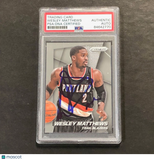 2014-15 Panini Prizm #144 Wesley Matthews Signed Card AUTO PSA Slabbed Trail Bla