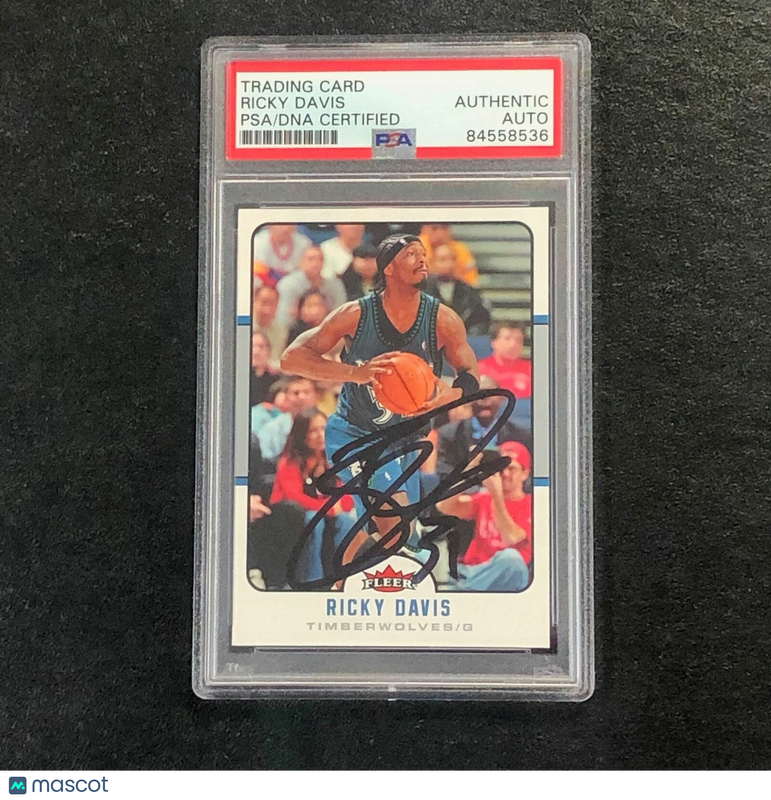 2006-07 Fleer #112 Ricky Davis Signed Card Auto PSA Slabbed Timberwolves