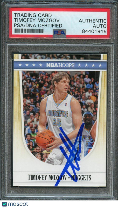 2011-12 NBA Hoops #53 Timofey Mozgov Signed AUTO PSA Slabbed Nuggets
