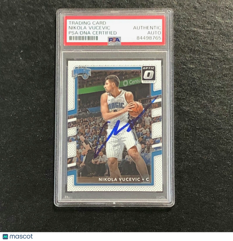 2017-18 Donruss Optic #108 Nikola Vucevic Signed Card AUTO PSA Slabbed Magic