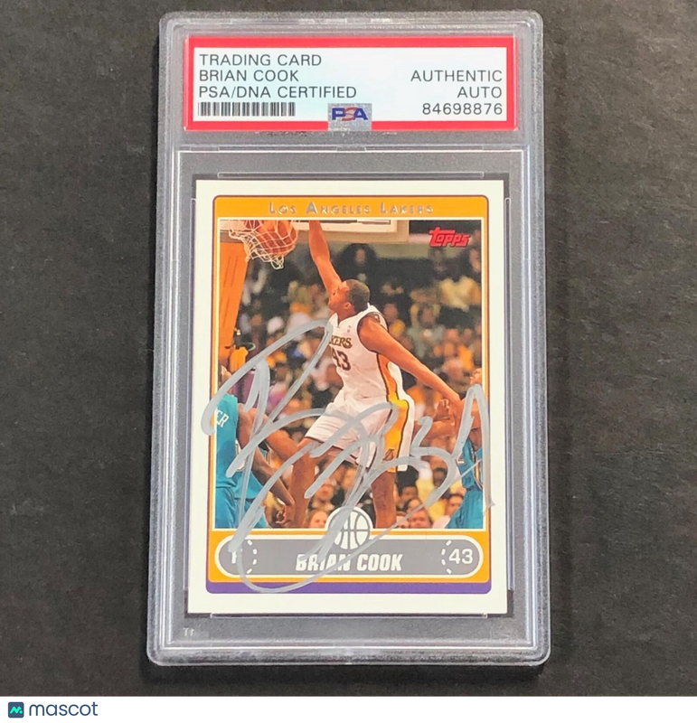 2006 Topps #128 Brian Cook Signed Card AUTO PSA Slabbed Lakers