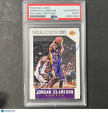 2015-16 NBA Hoops #223 Jordan Clarkson Signed Card AUTO PSA Slabbed Lakers