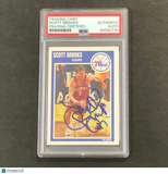 1989-90 Fleer #114 Scott Brooks Signed Card AUTO PSA Slabbed 76ers
