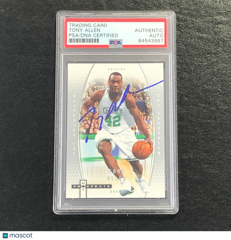 2006-07 Fleer Hot Prospects #3 Tony Allen Signed Card AUTO PSA Slabbed Celtics
