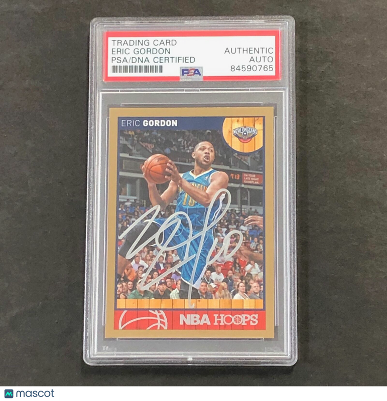 2013-14 NBA Hoops #143 Eric Gordon Signed Card AUTO PSA Slabbed Pelicans