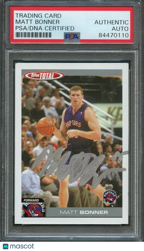 2009 TOPPS TOTAL #207 MATT BONNER Signed Card AUTO PSA Slabbed
