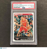2014-15 Panini Hoops #124 Donatas Motiejunas Signed Card AUTO PSA Slabbed Rocket
