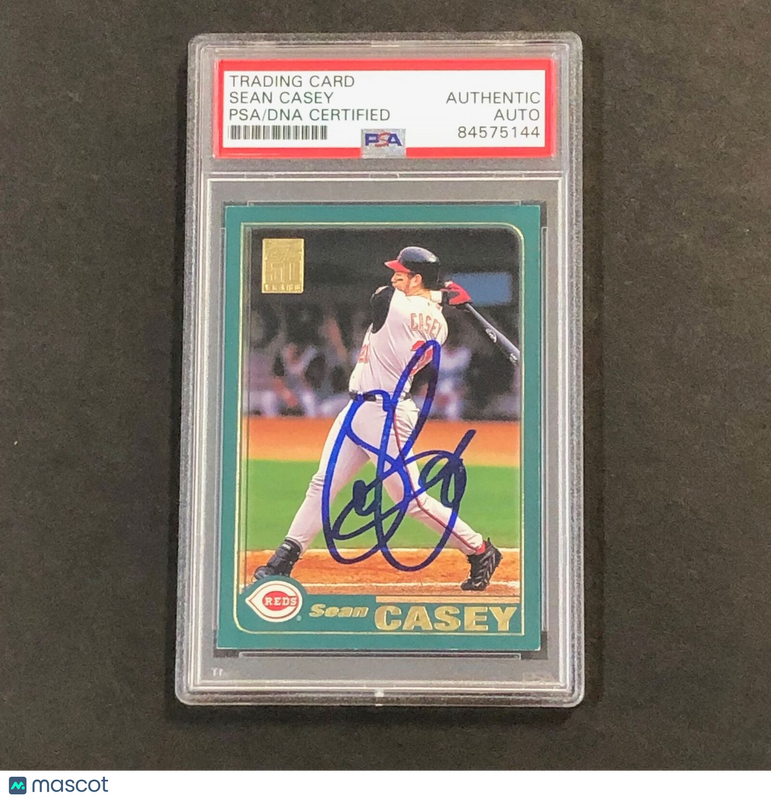 2001 Topps #570 Sean Casey Signed Card PSA Slabbed Auto Reds