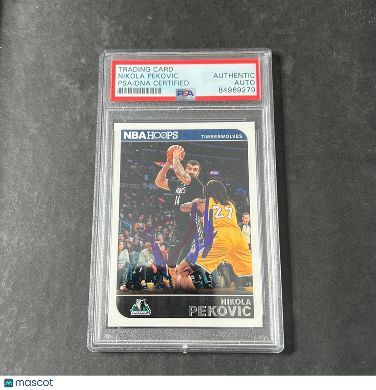 2013-14 Panini Hoops #190 Nikola Pekovic Signed Card PSA Slabbed Timberwolves