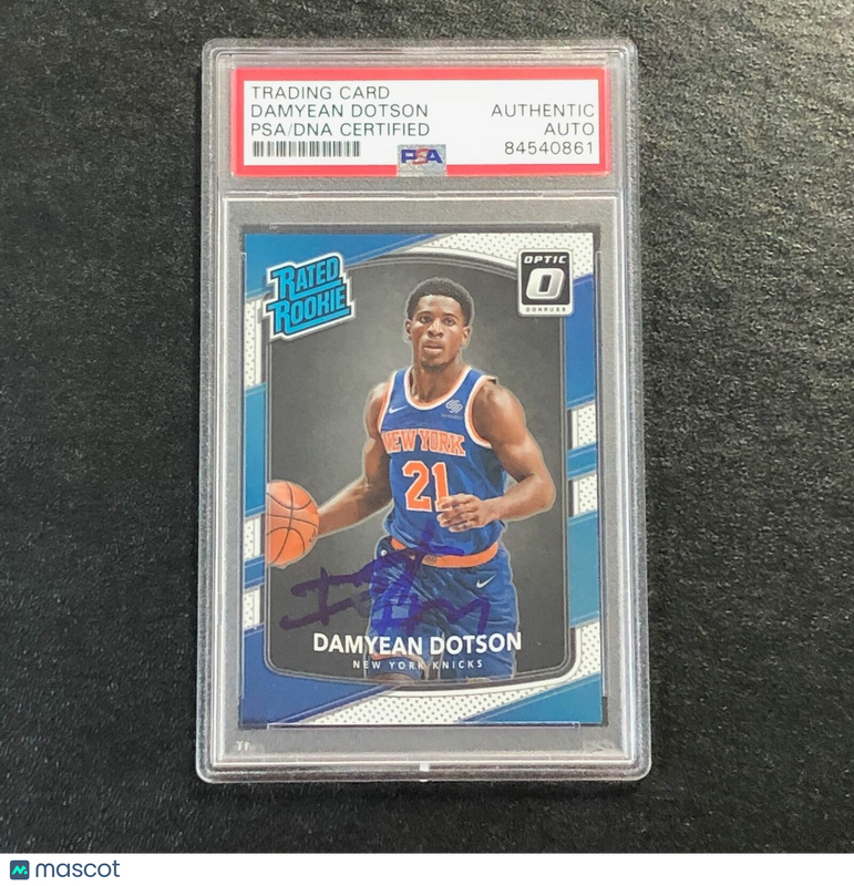 2017-18 Donruss Optic Rated Rookie #166 Damyean Dotson Signed Card AUTO PSA Slab