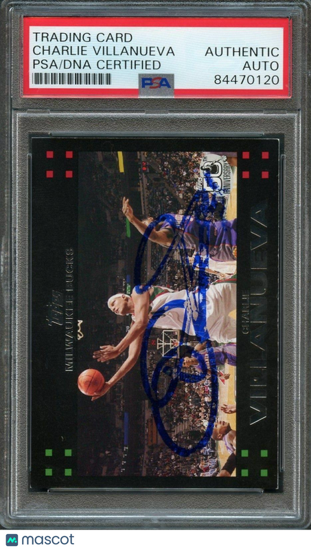 2007 Topps #89 Charlie Villanueva Signed Card AUTO PSA/DNA Slabbed Bucks
