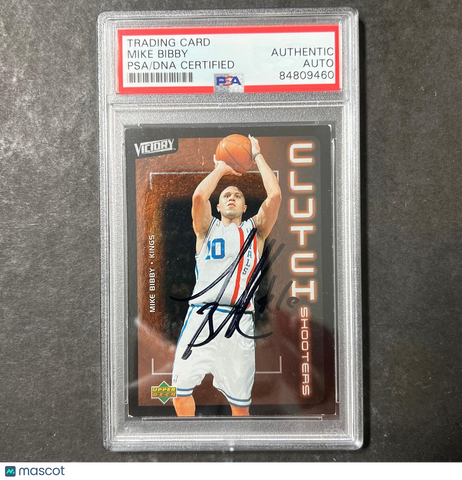 2003 Upper Deck Victory #163 Mike Bibby Signed Card AUTO PSA Slabbed Dallas