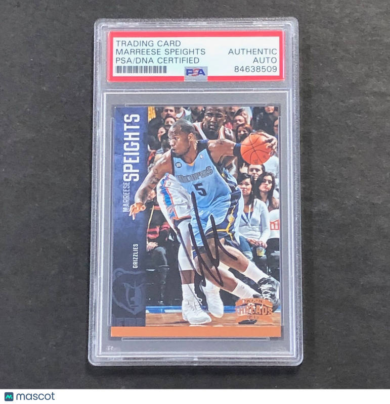 2012 Panini Basketball #74 Marreese Speights Signed Card Auto PSA Slabbed Grizzlies