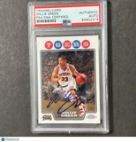 2008-09 Topps #95 Willie Green Signed Card AUTO PSA Slabbed 76ers