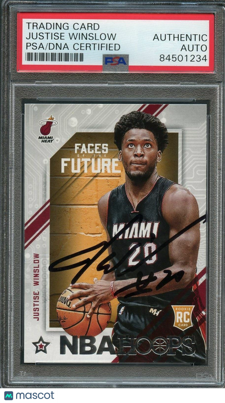 2015-16 NBA Hoops Faces of the Future #12 Justise Winslow Signed Card AUTO PSA/D