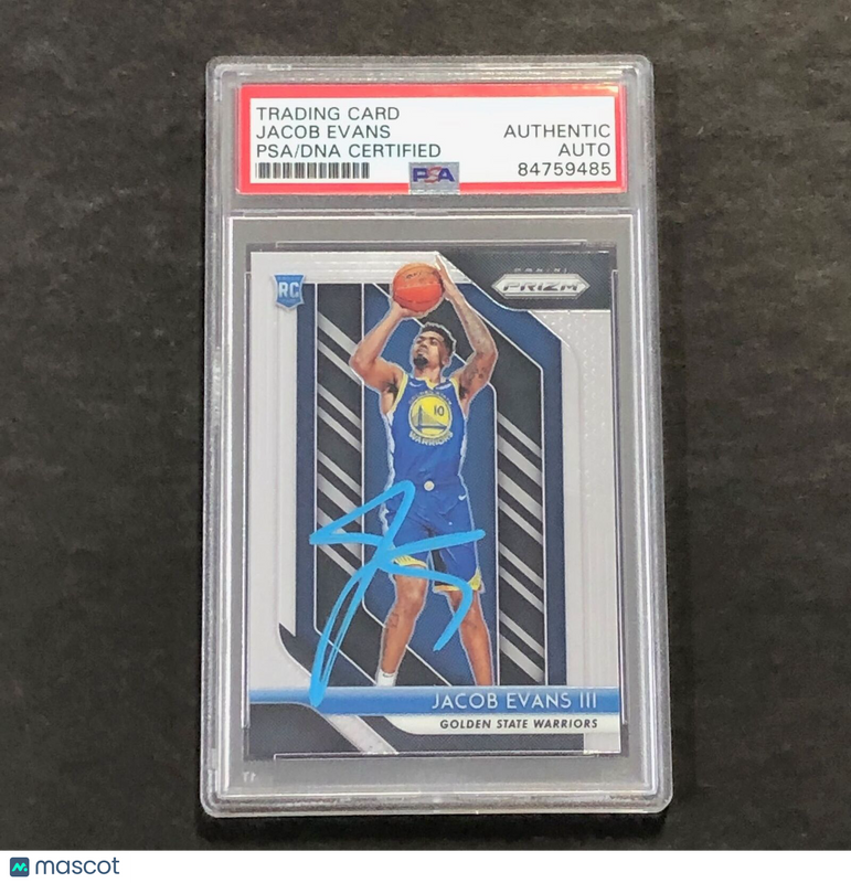 2018-19 Panini Prizm #212 Jacob Evans Signed Rookie Card AUTO PSA Slabbed RC War