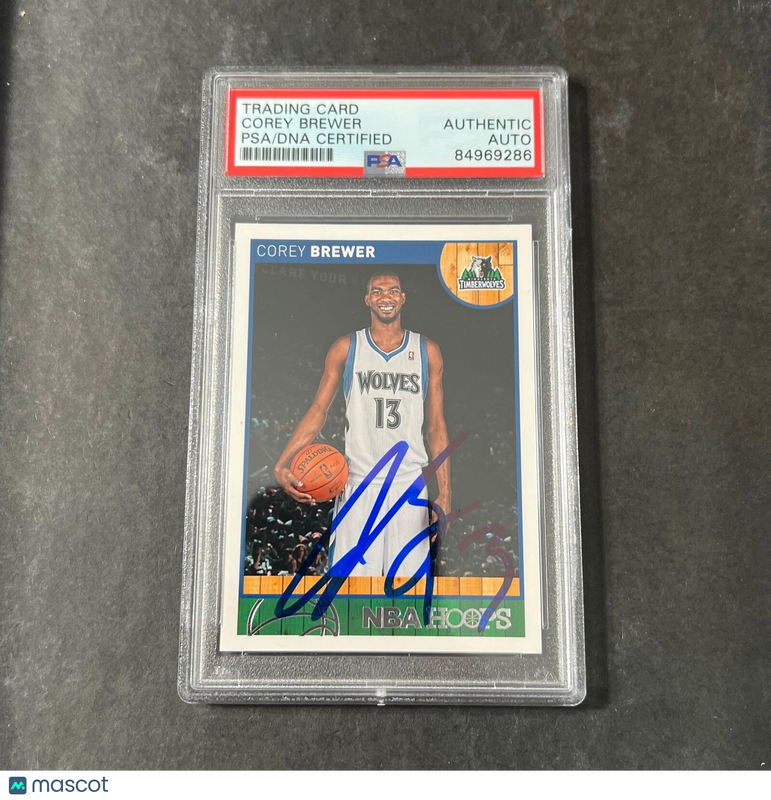 2013-14 Panini Hoops #251 Corey Brewer Signed Card AUTO PSA Slabbed