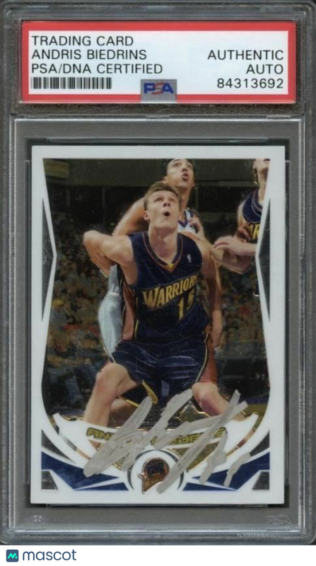 2004-05 Topps Chrome #176 Andris Biedrins Signed Card AUTO PSA Slabbed