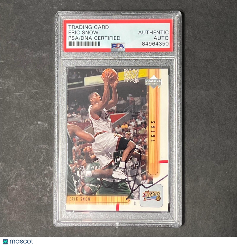 2001-02 Upper Deck #127 Eric Snow Signed Card Auto PSA Slabbed 76ers
