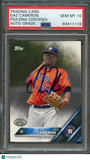 2016 Topps Pro Debut #115 Daz Cameron Signed Card PSA Slabbed Auto Grade 10 Astr