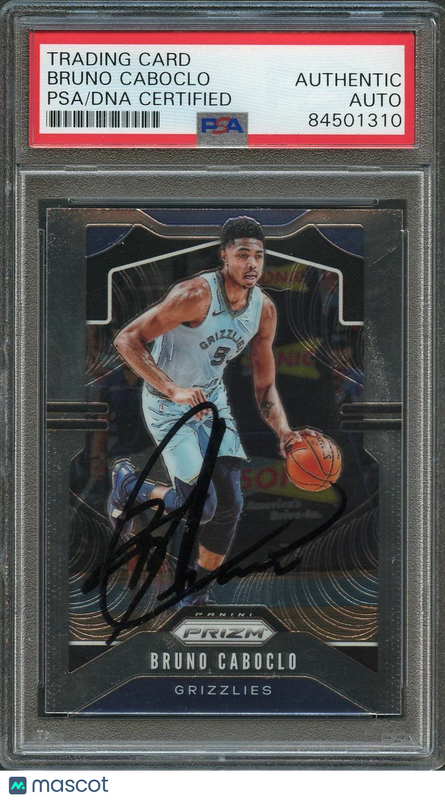 2019-20 Panini Prizm #143 Bruno Caboclo Signed Card AUTO PSA/DNA Slabbed Grizzli