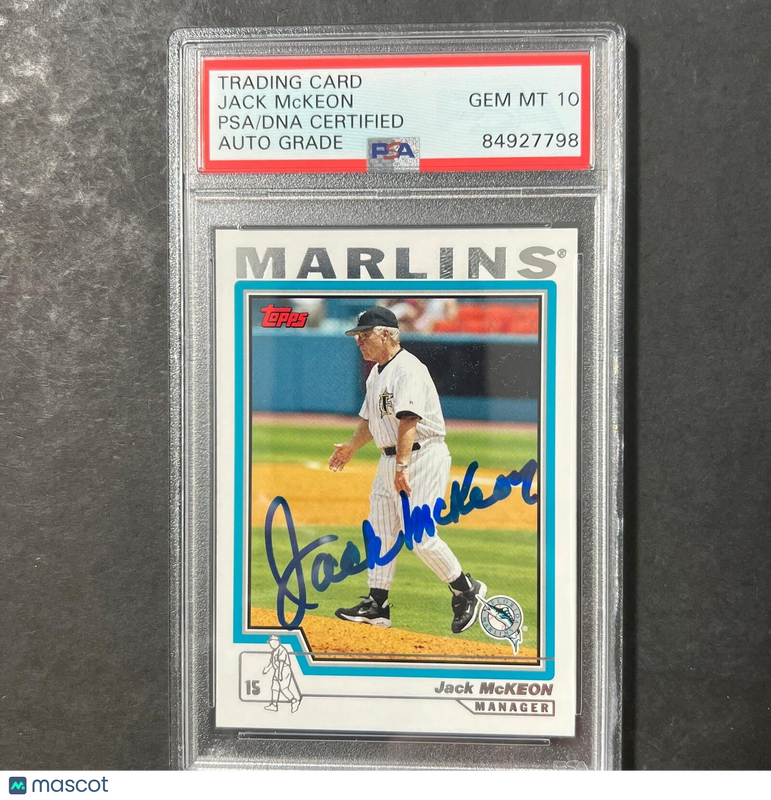2004 Topps #278 Jack McKeon Signed Card PSA Slabbed Auto 10 Marlins