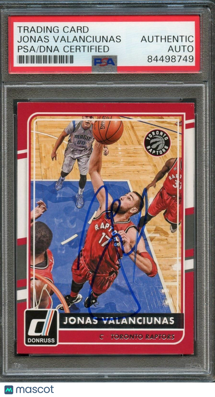 2015-16 Donruss Basketball #110 Jonas Valanciunas Signed Card AUTO PSA Slabbed T